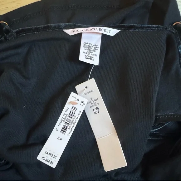 Victoria's Secret Ribbed Cotton and Velvet‎ Tie Camisole - Picture 6 of 6